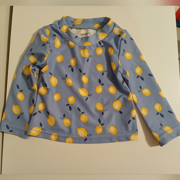 Carter's Other - Kid's Carter's Blue & Yellow‎ Lemon Long Sleeve Swim Shirt